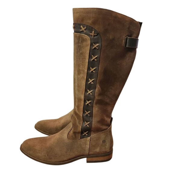 Born Boots Women Sz 11M Albi Brown Suede Leather Tall Riding Equestrian Western - Picture 6 of 15